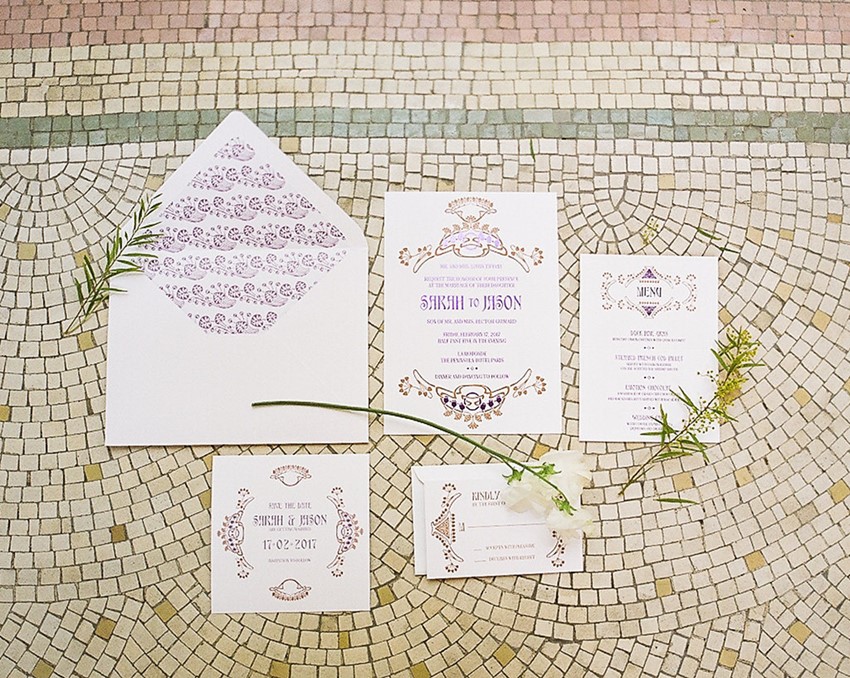 Art Nouveau Wedding Invitation