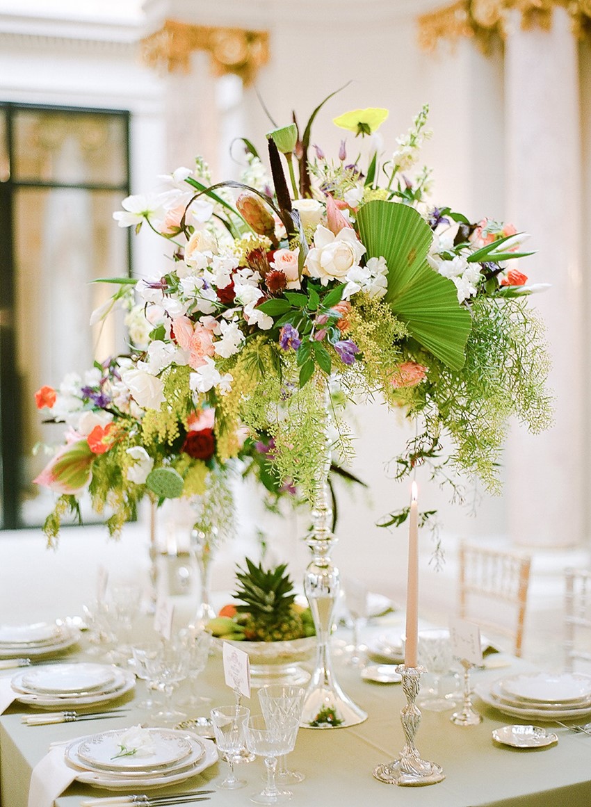 Tropical Floral Wedding Centerpiece