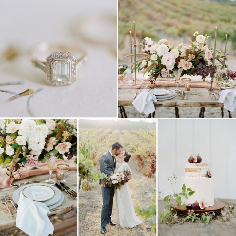 Modern Vintage Fall Elopement at HammerSky Vineyards - Chic Vintage ...