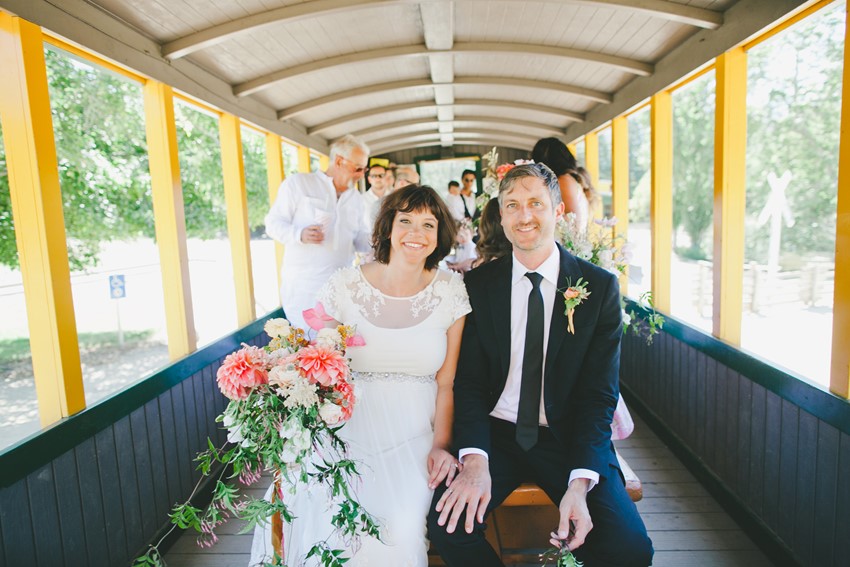 A Bright & Cheerful Spring Wedding at Roaring Camp Railroads