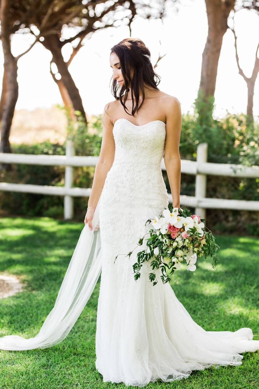 Strapless Lace Wedding Dress