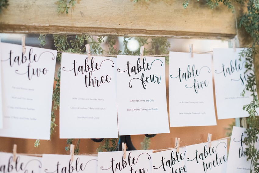 Understated Table Plan