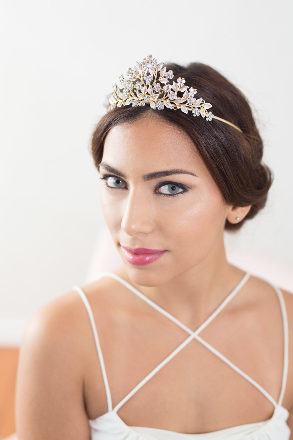 Gold Bridal Headband Flower Crown