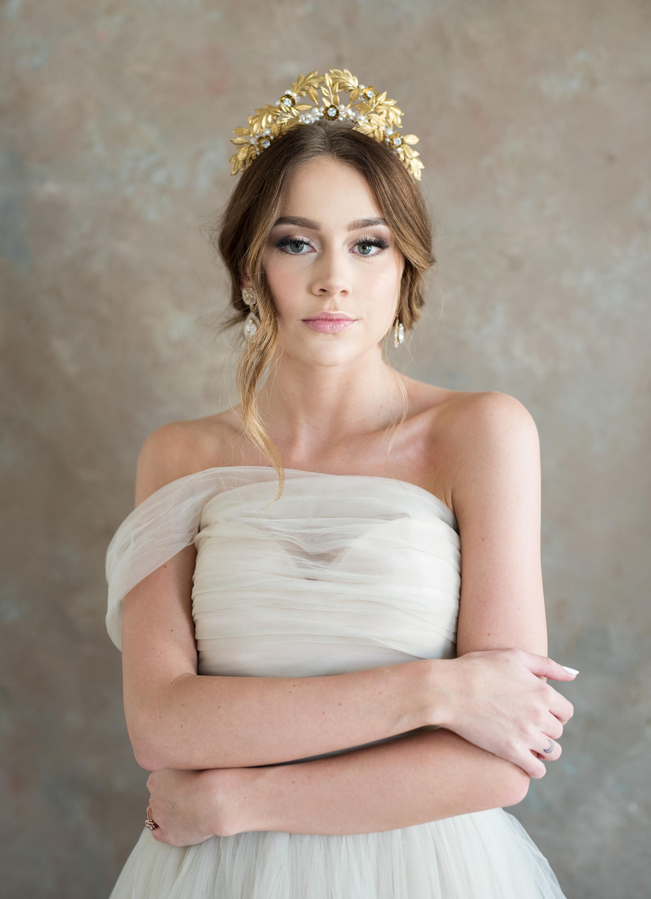 Gold Leaf Bridal Crown