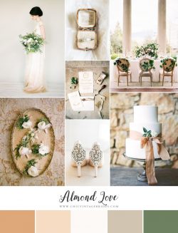 Almond Love - Tan & Greenery Wedding Inspiration Board - Chic Vintage ...