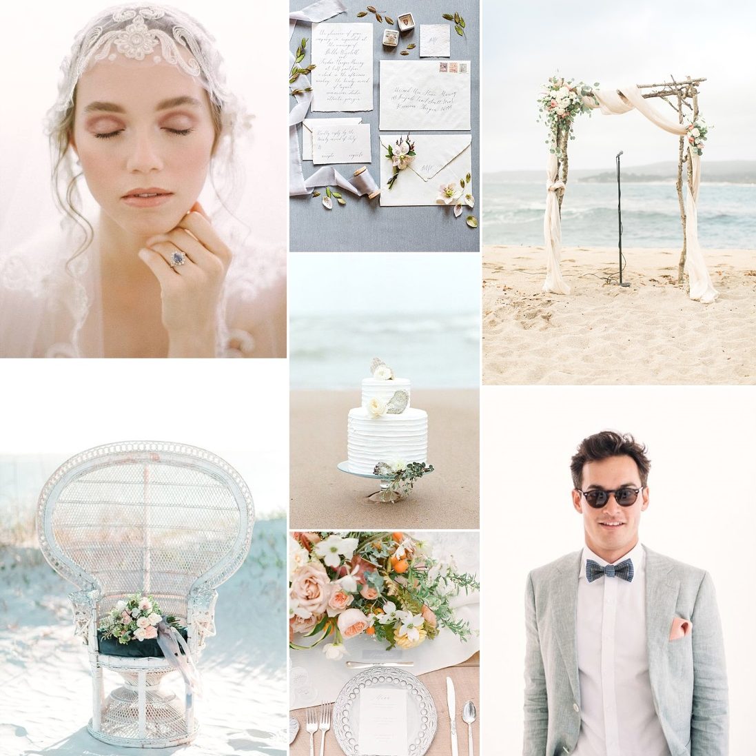Summer Peach - Beach Wedding Inspiration in a Palette of Delicate Peach ...