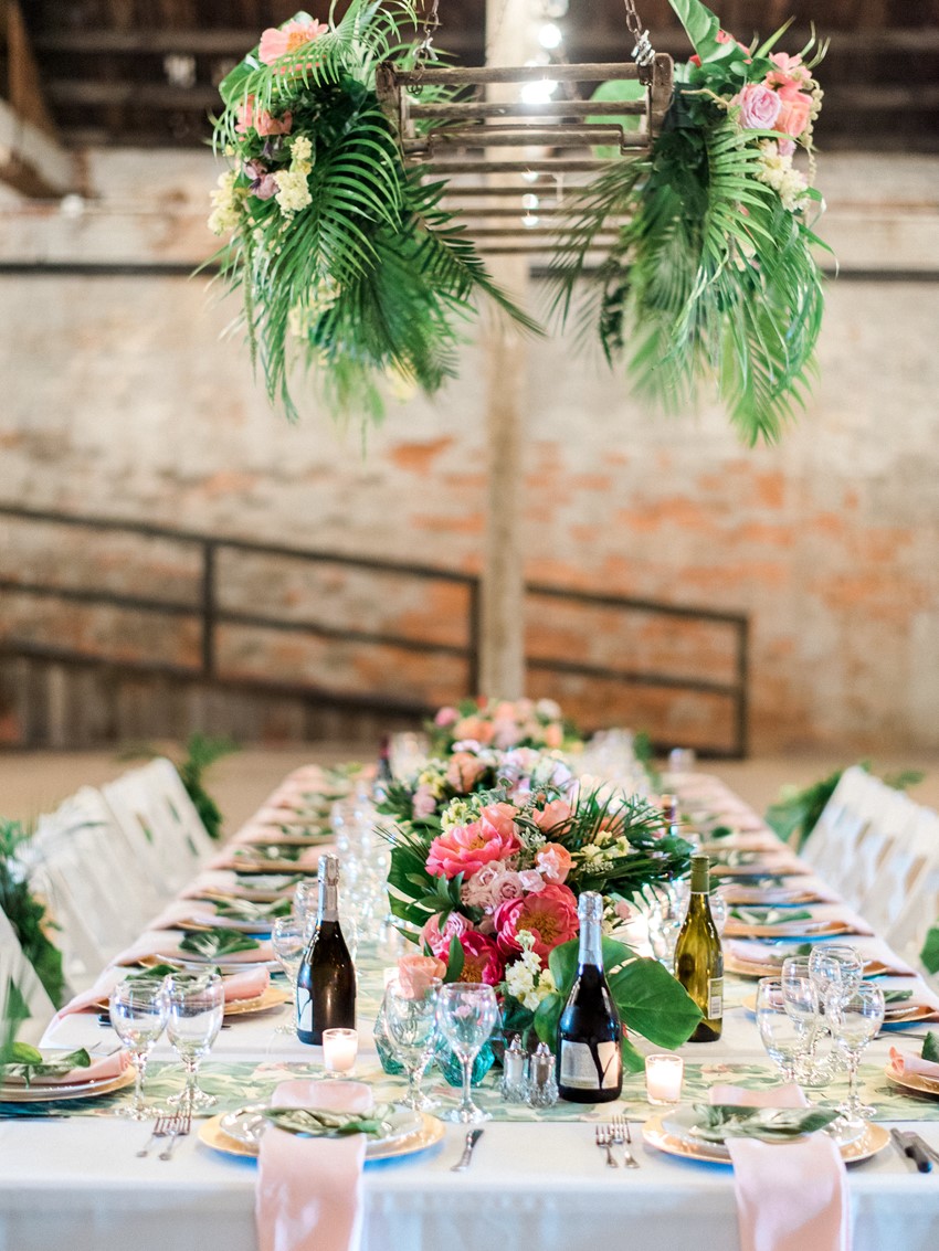 Tropical Wedding Tablescape