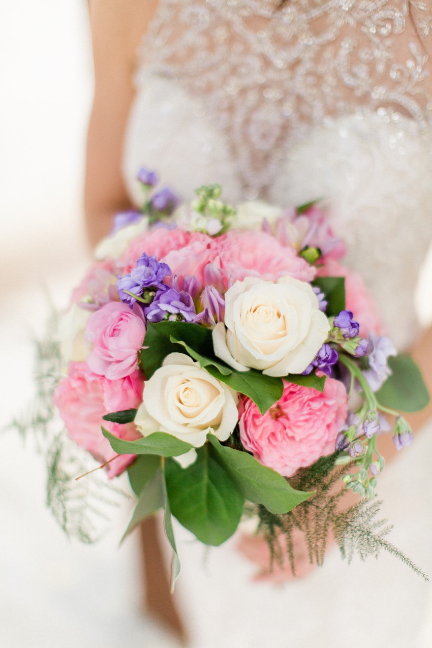 Pastel Pink & Purple Bridal Bouquet