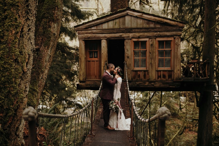 Treehouse Pacific Northwest Wedding