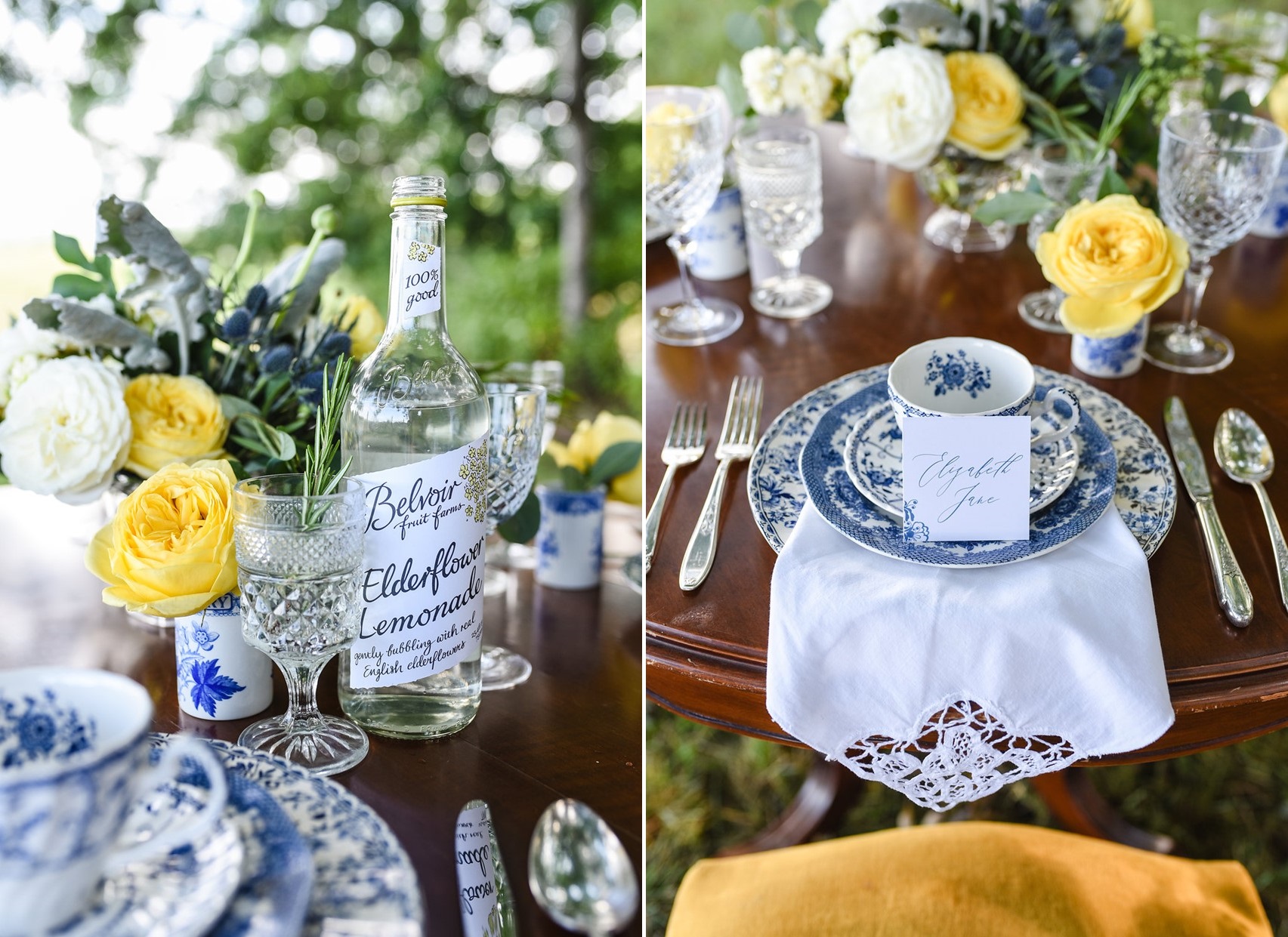 Blue & Yellow Wedding Table