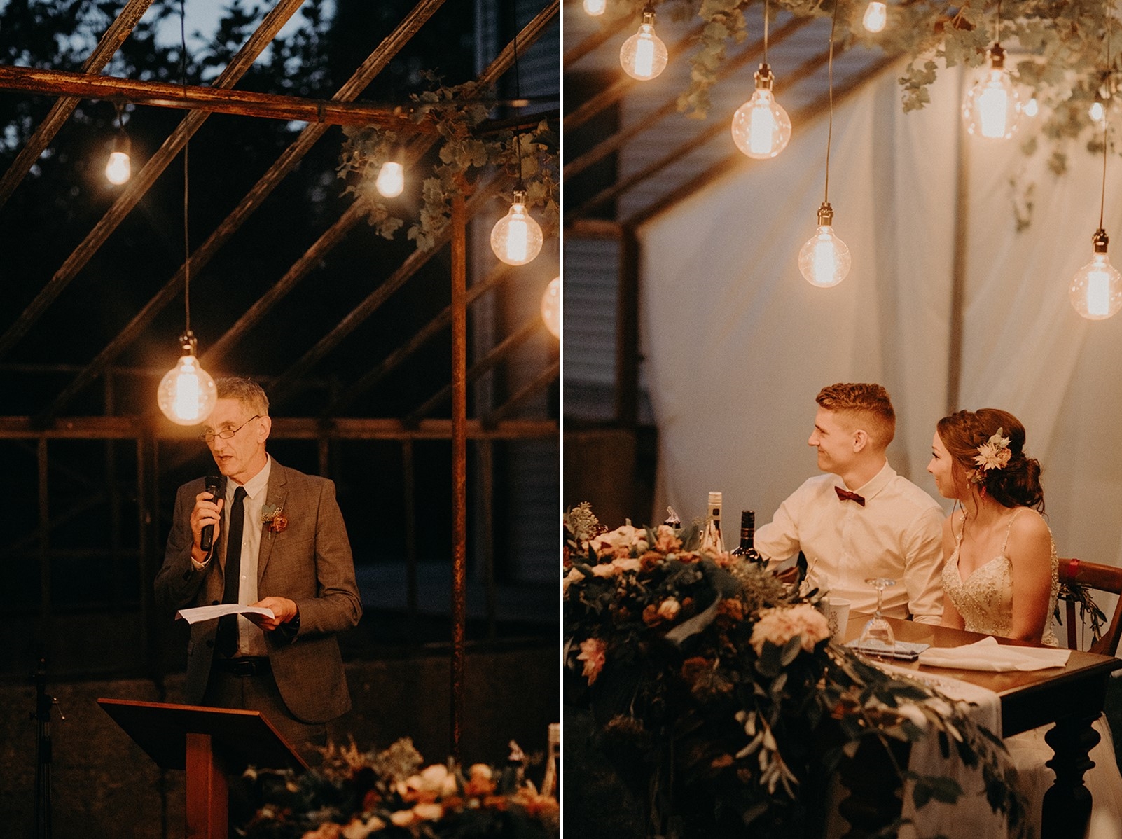 Canada Fall Greenhouse Wedding Speeches