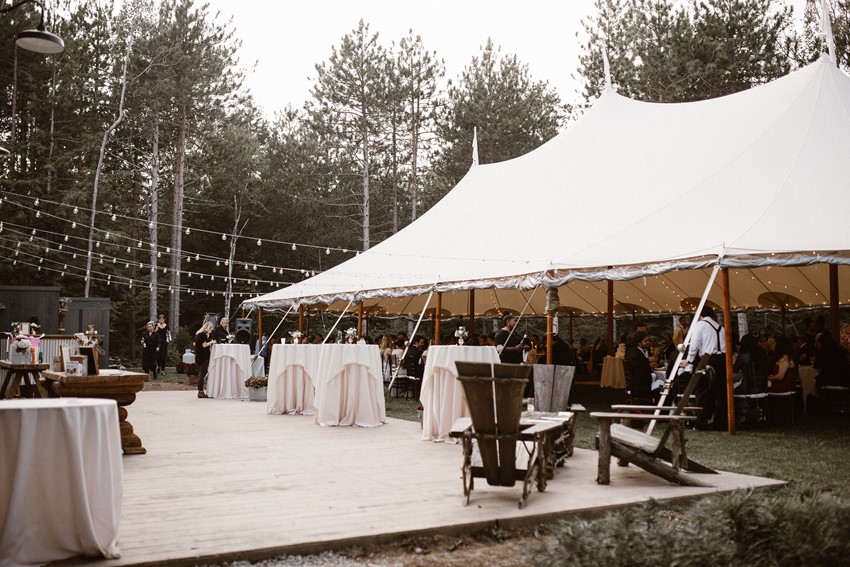 Marquee Wedding Reception in the Woods