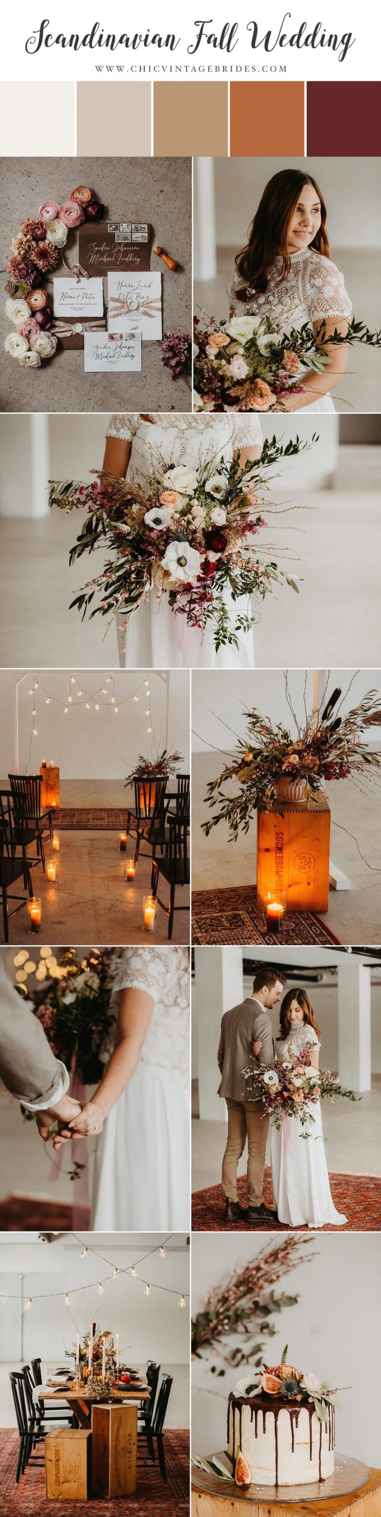 Stunning Scandinavian Fall Wedding Inspiration - Chic Vintage Brides ...