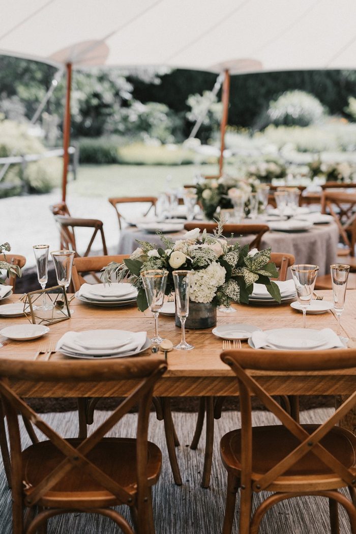Rustic Vintage Marquee Wedding Table