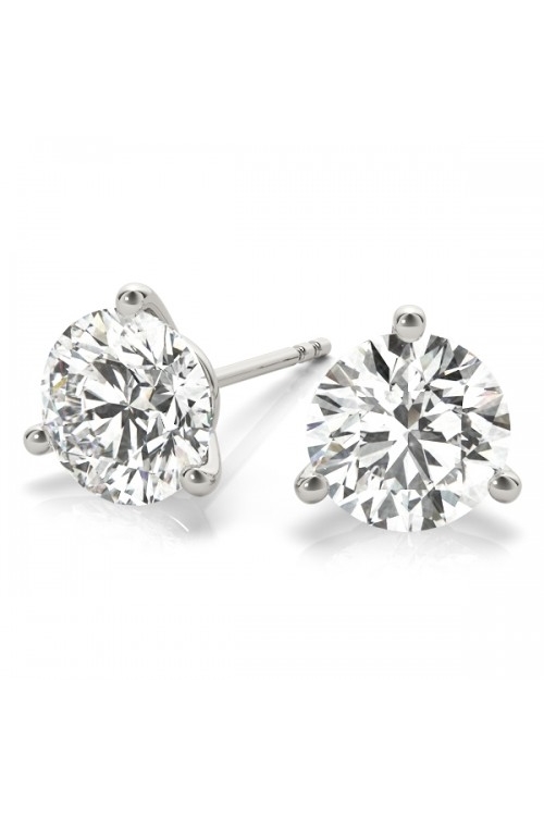 Buy Martini 3prong Earrings 150 400 Carat Round Cut Lab Online in India   Etsy