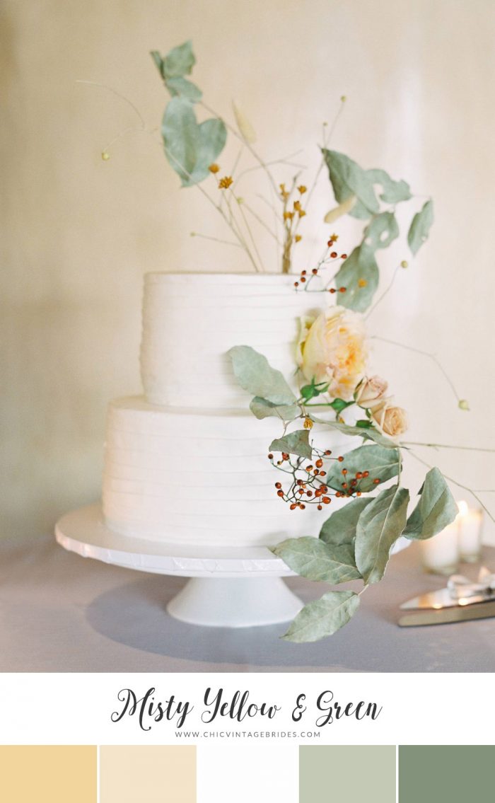 Misty Yellow & Green Spring Wedding Color Palette