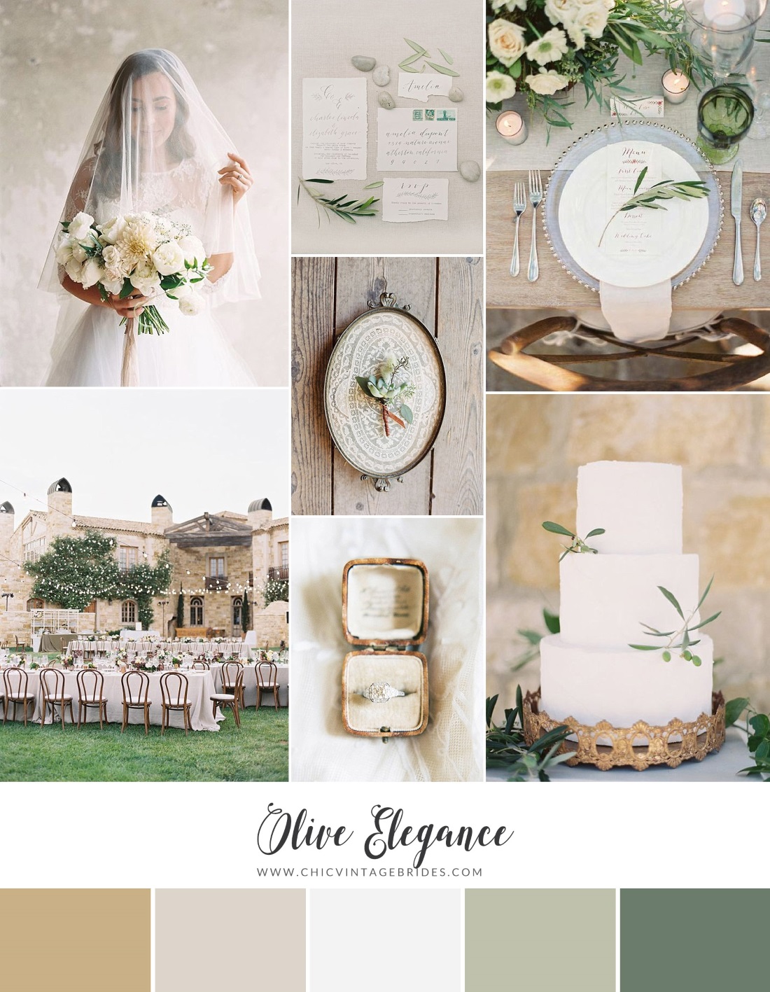 Olive Elegance - Italian Infused Garden Wedding Inspiration - Chic ...