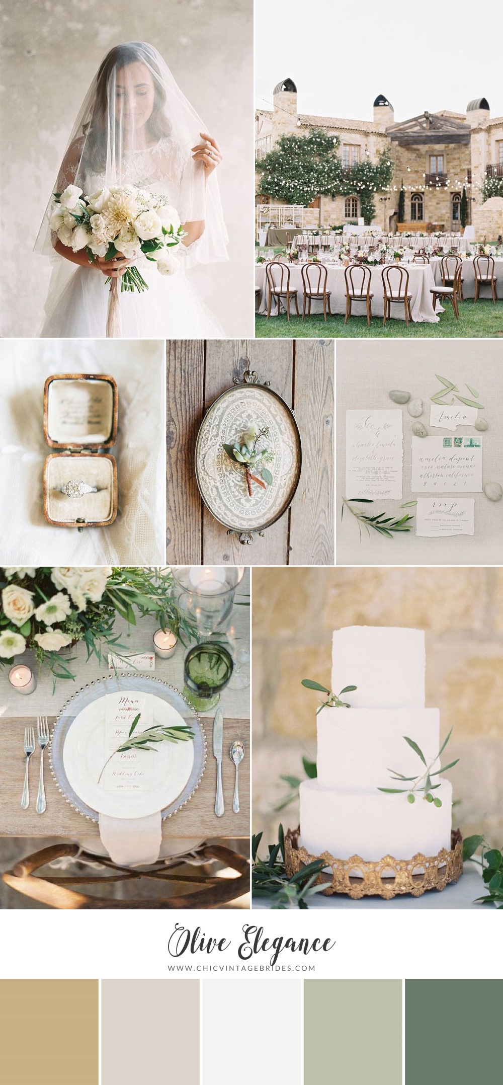 Olive Elegance - Italian Infused Garden Wedding Inspiration - Chic ...