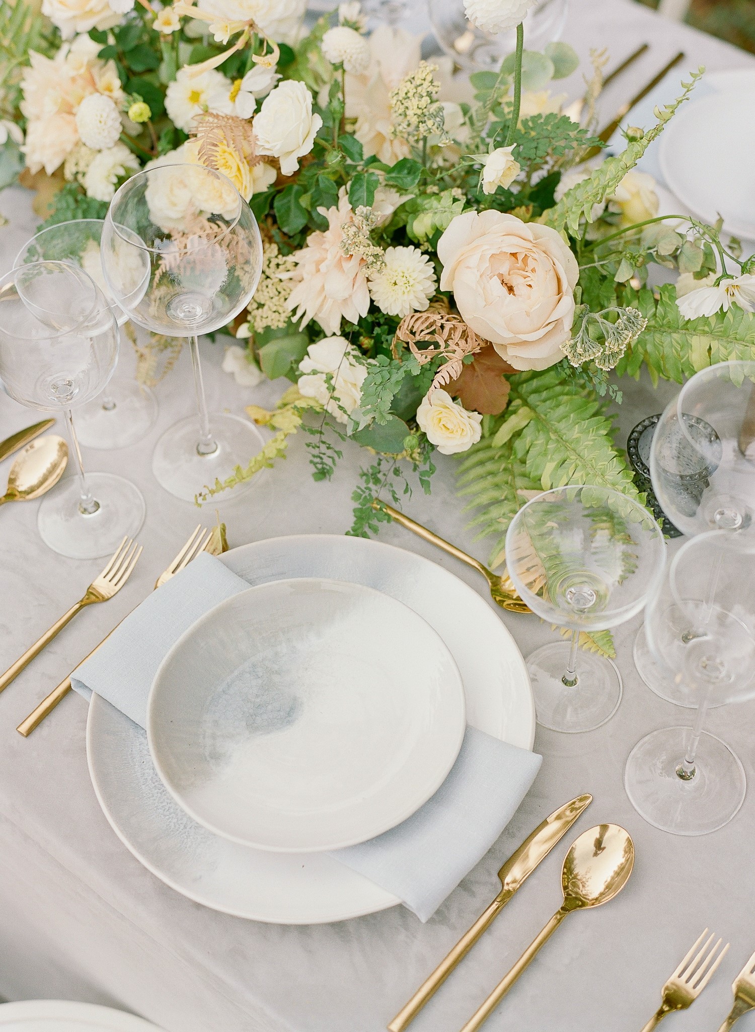 Dusty Blue & Yellow Spring Wedding Inspiration At Campovida - Chic 