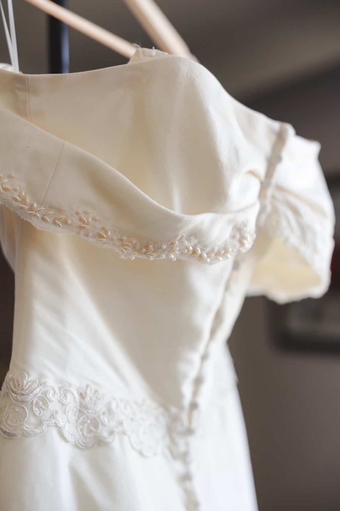 Heirloom Wedding Dress Made From Two Mothers' Gowns