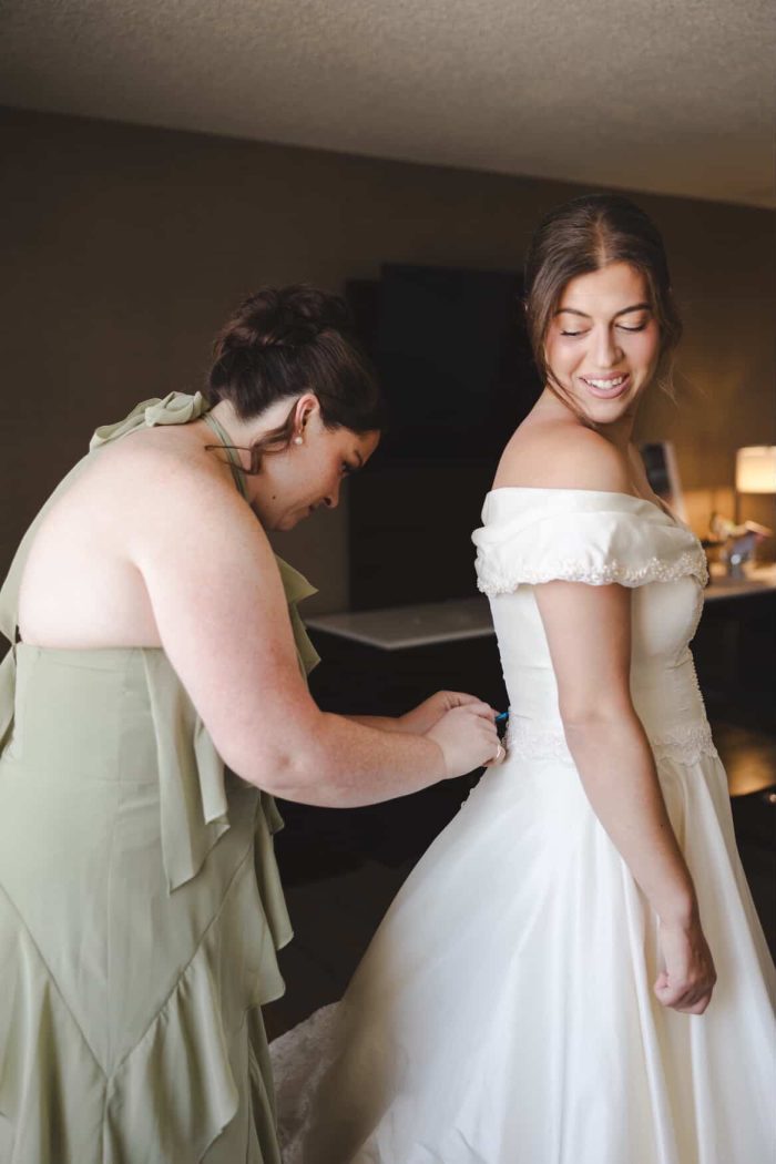 Heirloom Wedding Dress Made From Two Mothers' Gowns