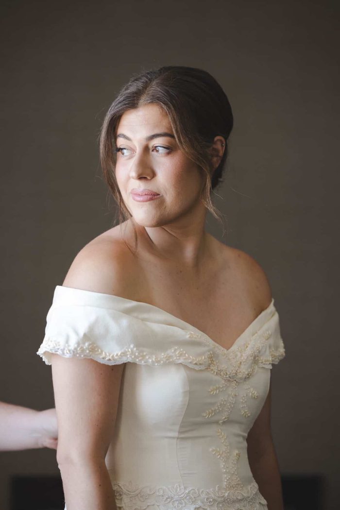 Heirloom Wedding Dress Made From Two Mothers' Gowns