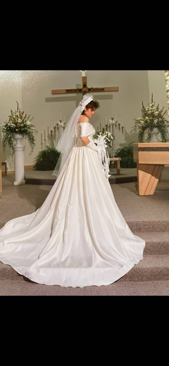 Heirloom Wedding Dress Made From Two Mothers' Gowns